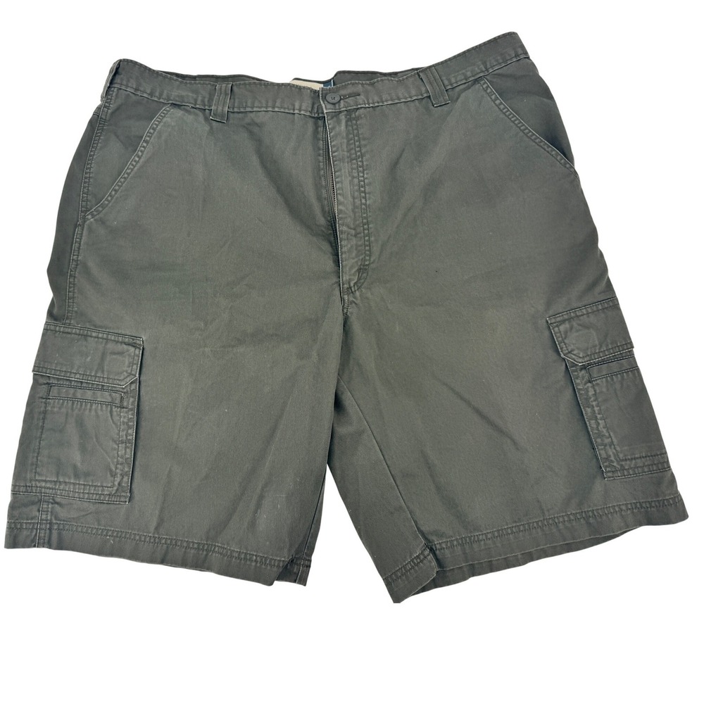 Wrangler Cargo Shorts Mens 42 Olive Green Cotton Relaxed Fit MGWS5OL Utility